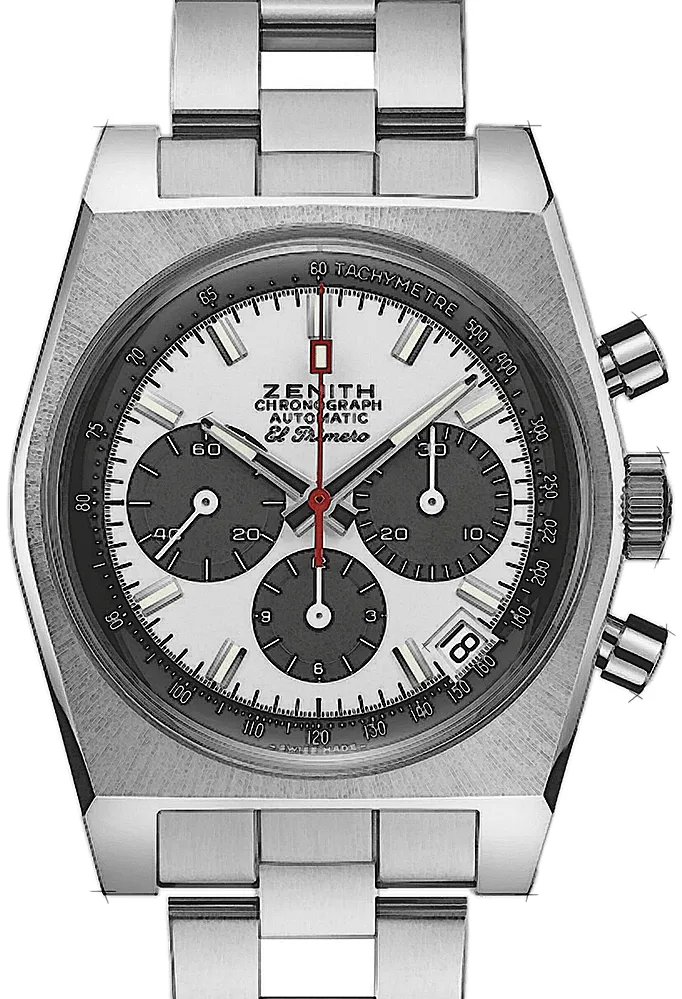 Zenith El Primero Chronomaster 03.A384.400/21.M384 37mm Stainless steel White