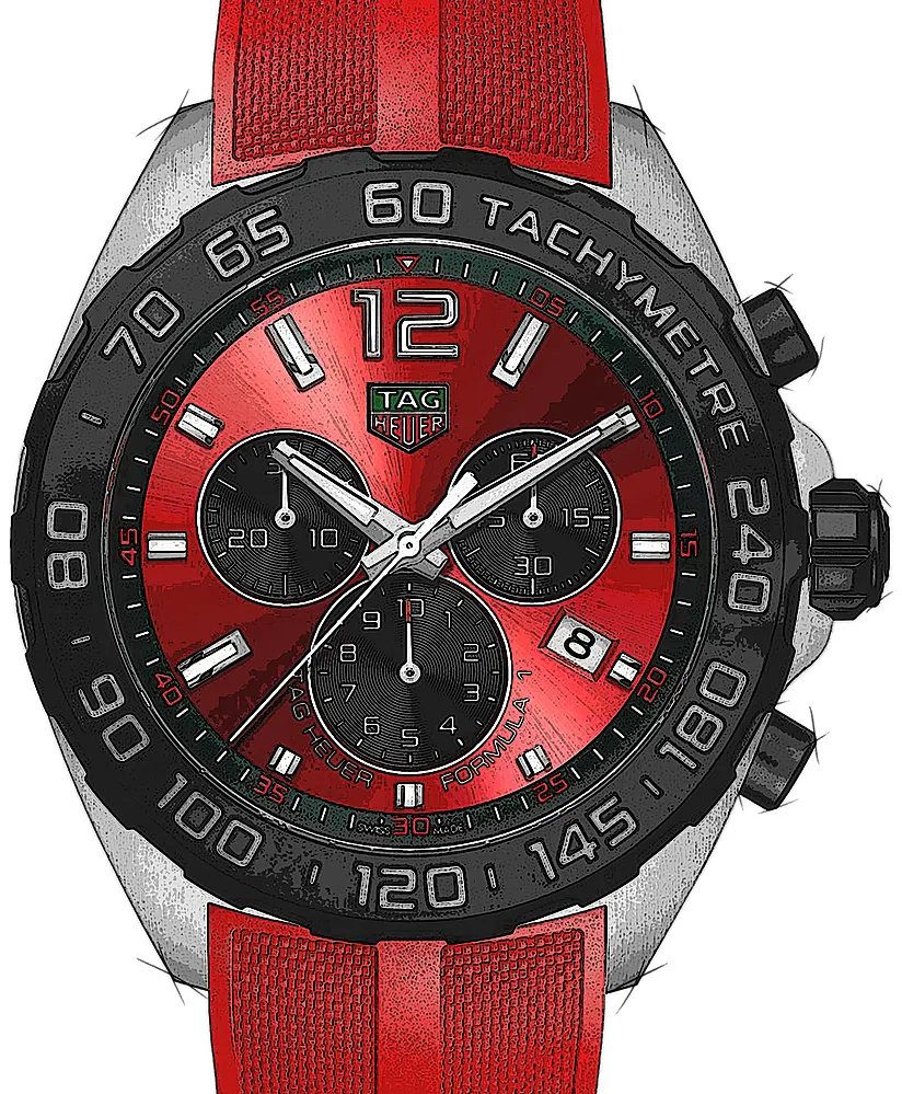 TAG Heuer Formula 1 CAZ101AN.FT8055 43mm Stainless steel Red