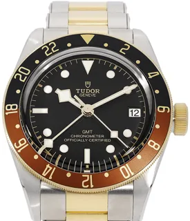 Tudor Black Bay GMT 79833MN Yellow gold and Stainless steel Black