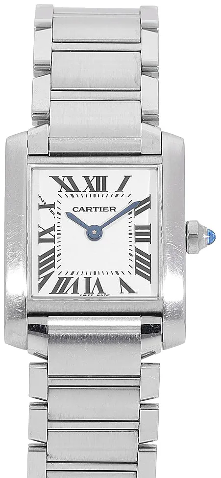 Cartier Tank W51008Q3 25.2mm Edelstahl Silber