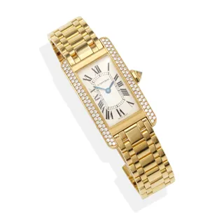 Cartier Tank Américaine 2482 Yellow gold and Diamond White