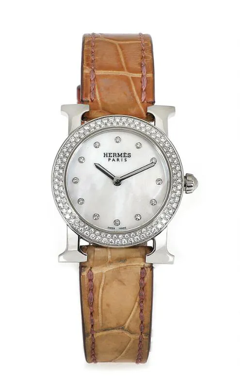 Hermès Heure H HR1.230 25mm Stainless steel Mother-of-pearl