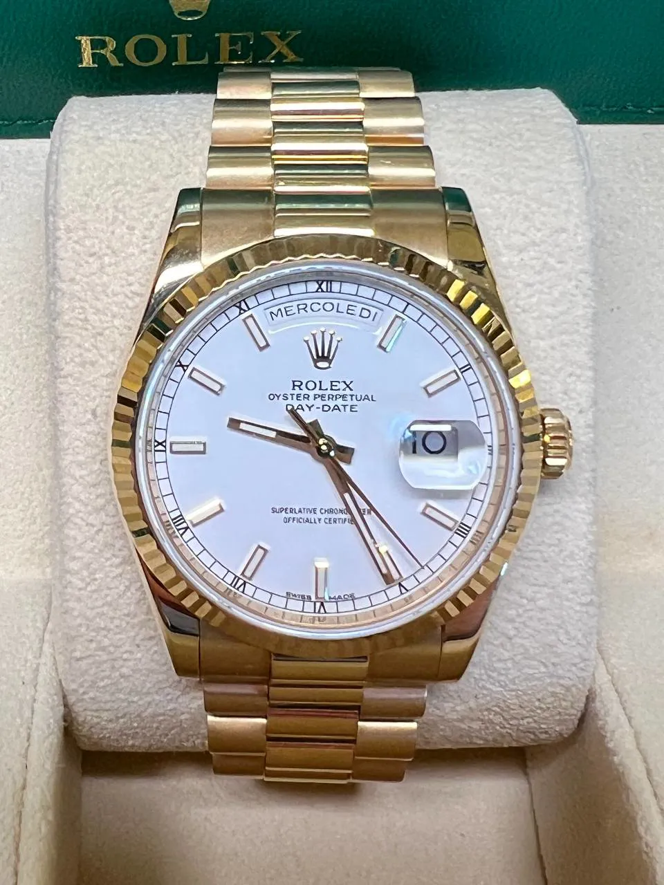 Rolex Day-Date 36 118238-0061 36mm Yellow gold Ivory 3