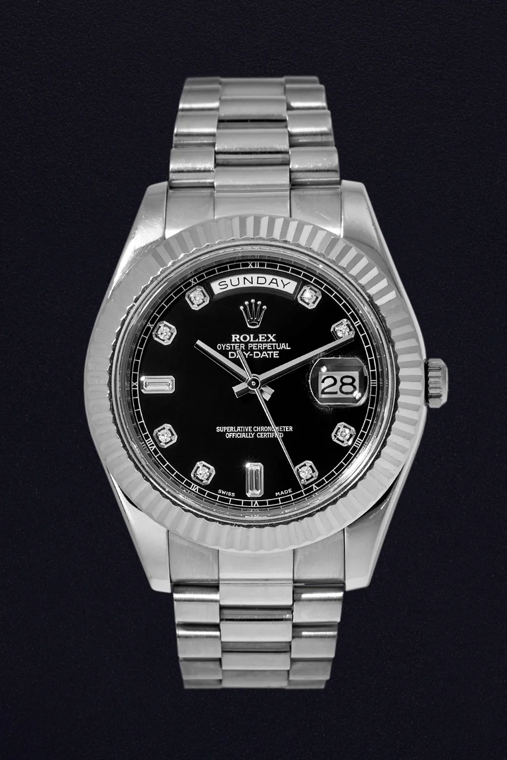 Rolex Day-Date II 218239 41mm White gold Black