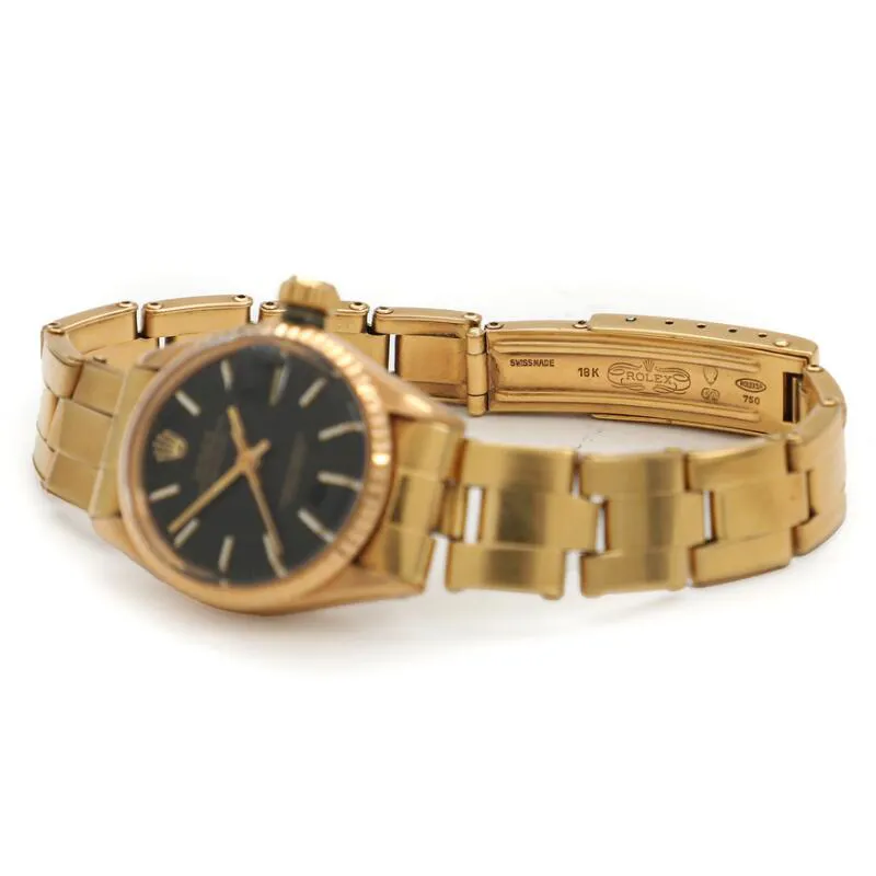 Rolex Oyster Perpetual Date 6517 26mm Yellow gold Black 2