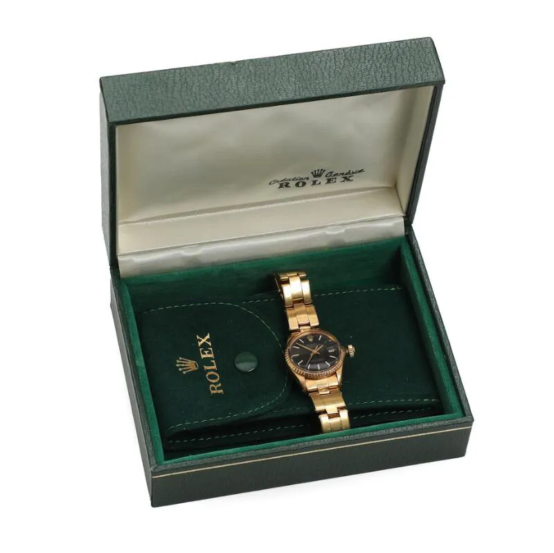 Rolex Oyster Perpetual Date 6517 26mm Yellow gold Black 4