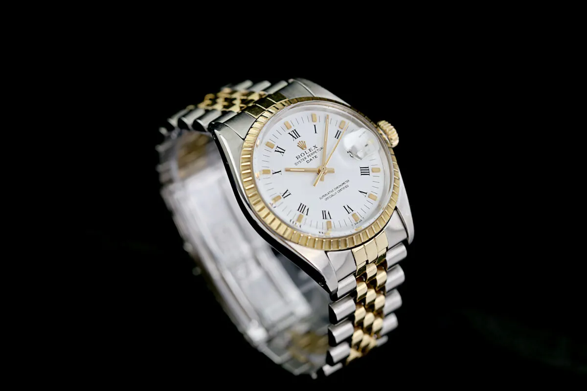 Rolex Oyster Perpetual Date 1505 34mm Yellow gold Weißes 2