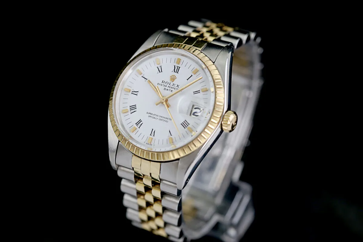 Rolex Oyster Perpetual Date 1505 34mm Yellow gold Weißes 5