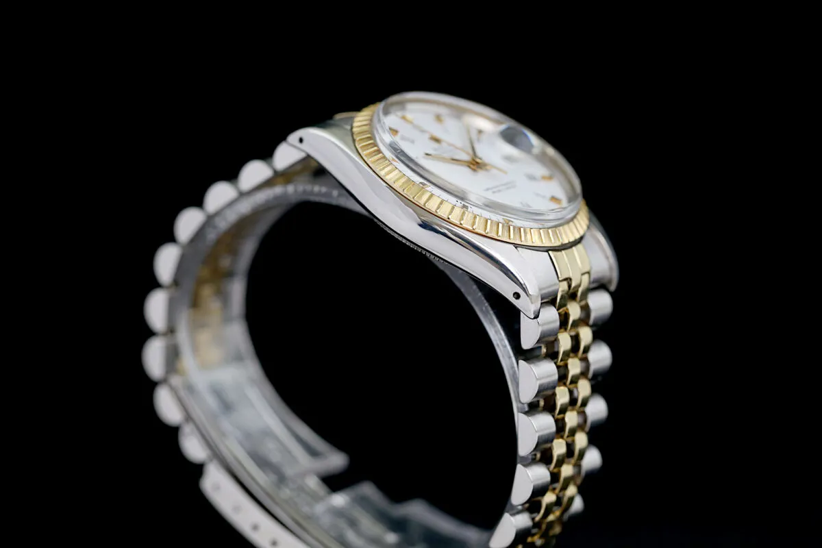 Rolex Oyster Perpetual Date 1505 34mm Yellow gold Weißes 6