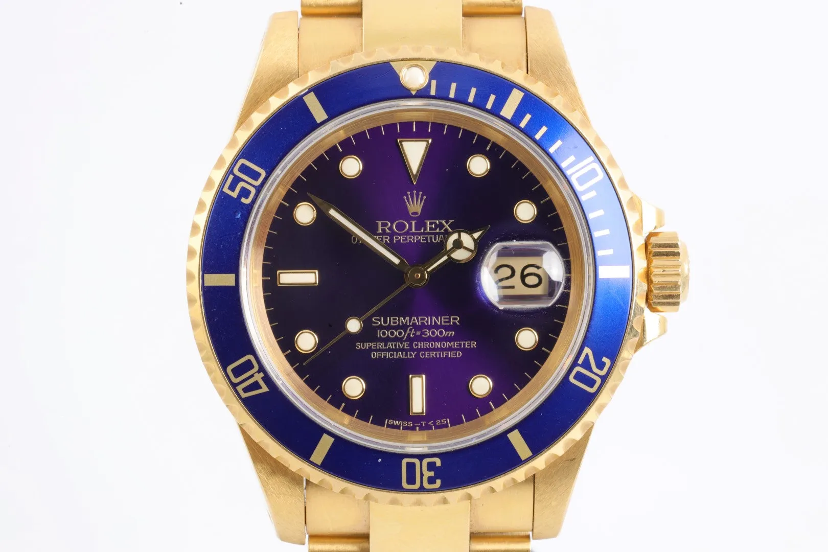 Rolex Submariner 16618 40mm 18k yellow gold