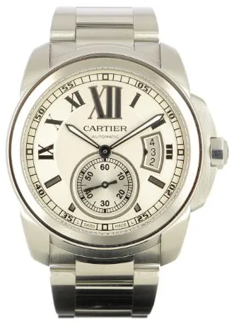 Cartier Calibre de Cartier 3389 42mm Stainless steel White