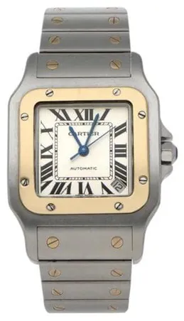 Cartier Santos 2823 32mm Gold/steel White