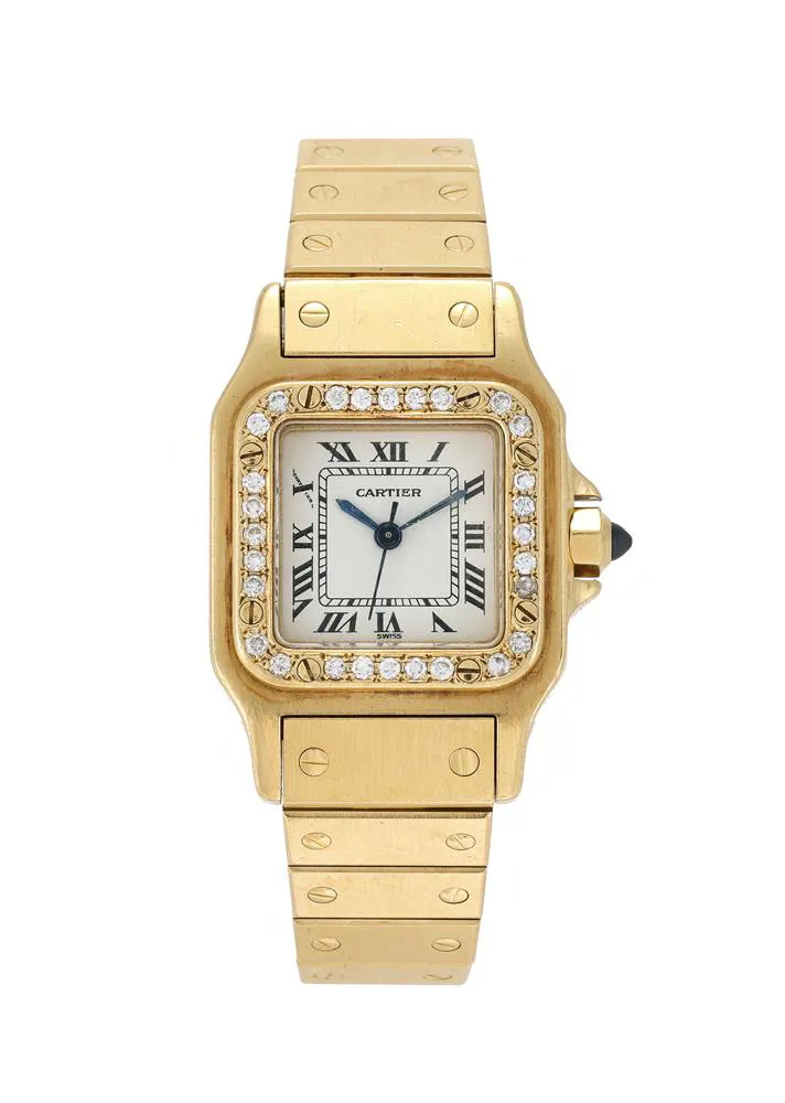 Cartier Santos 24mm Yellow gold and Diamond White