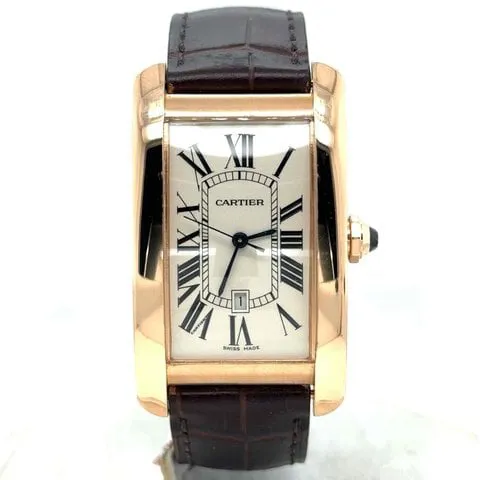 Cartier Tank W2609156 26mm Rose gold Silver