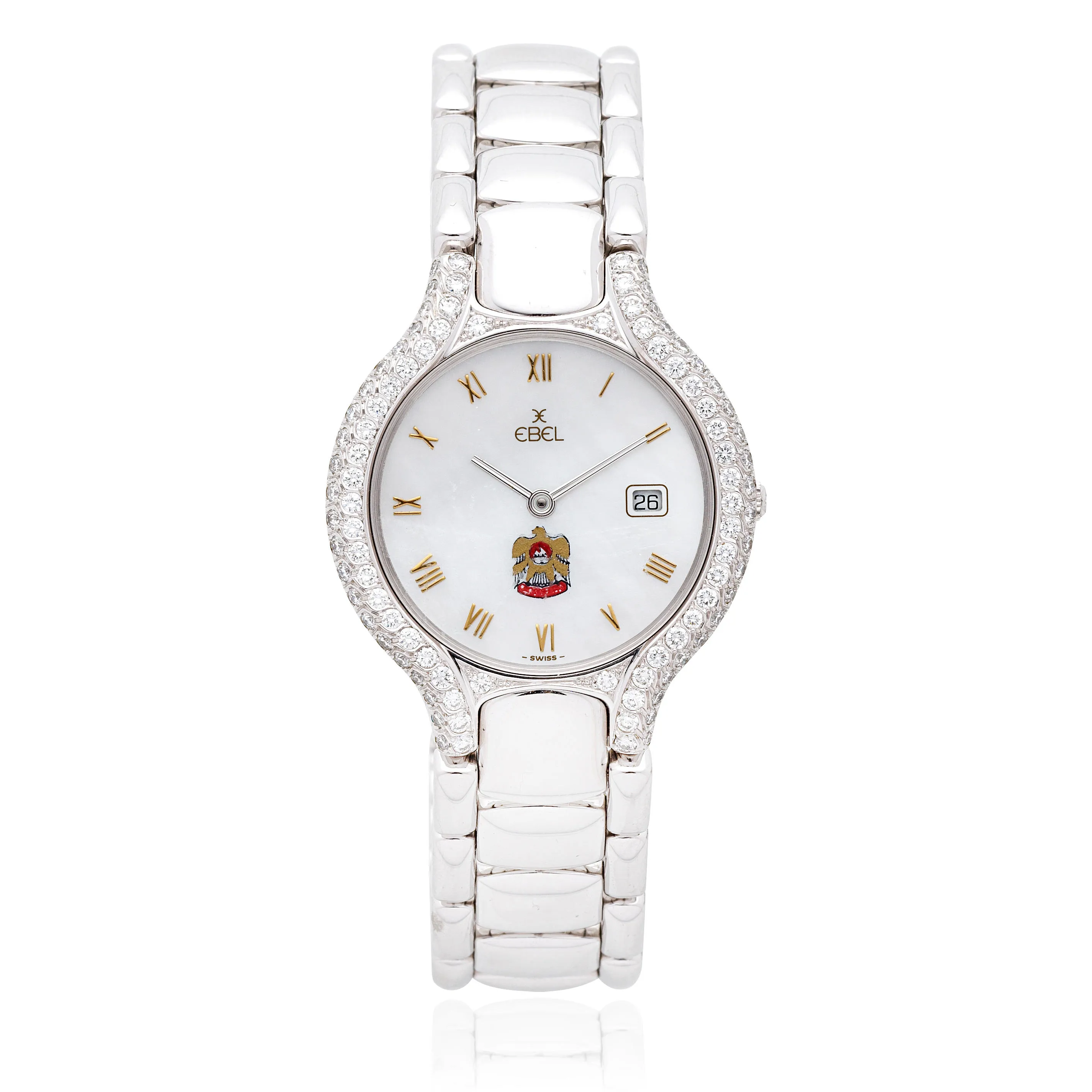 Ebel Beluga 384969 31mm White gold and diamond-set Mother-of-pearl