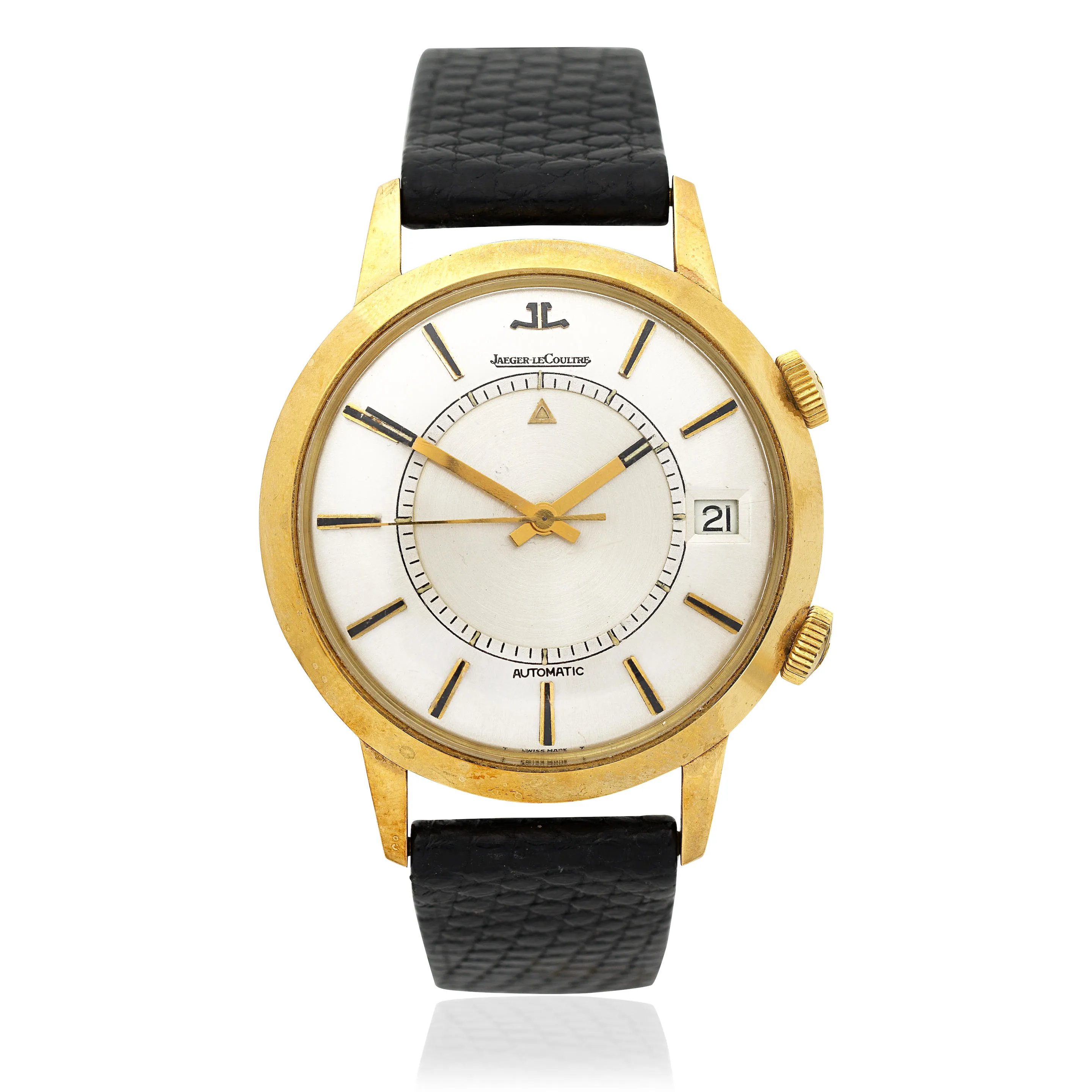 Jaeger-LeCoultre Memovox 37mm Yellow gold and stainless steel Silver