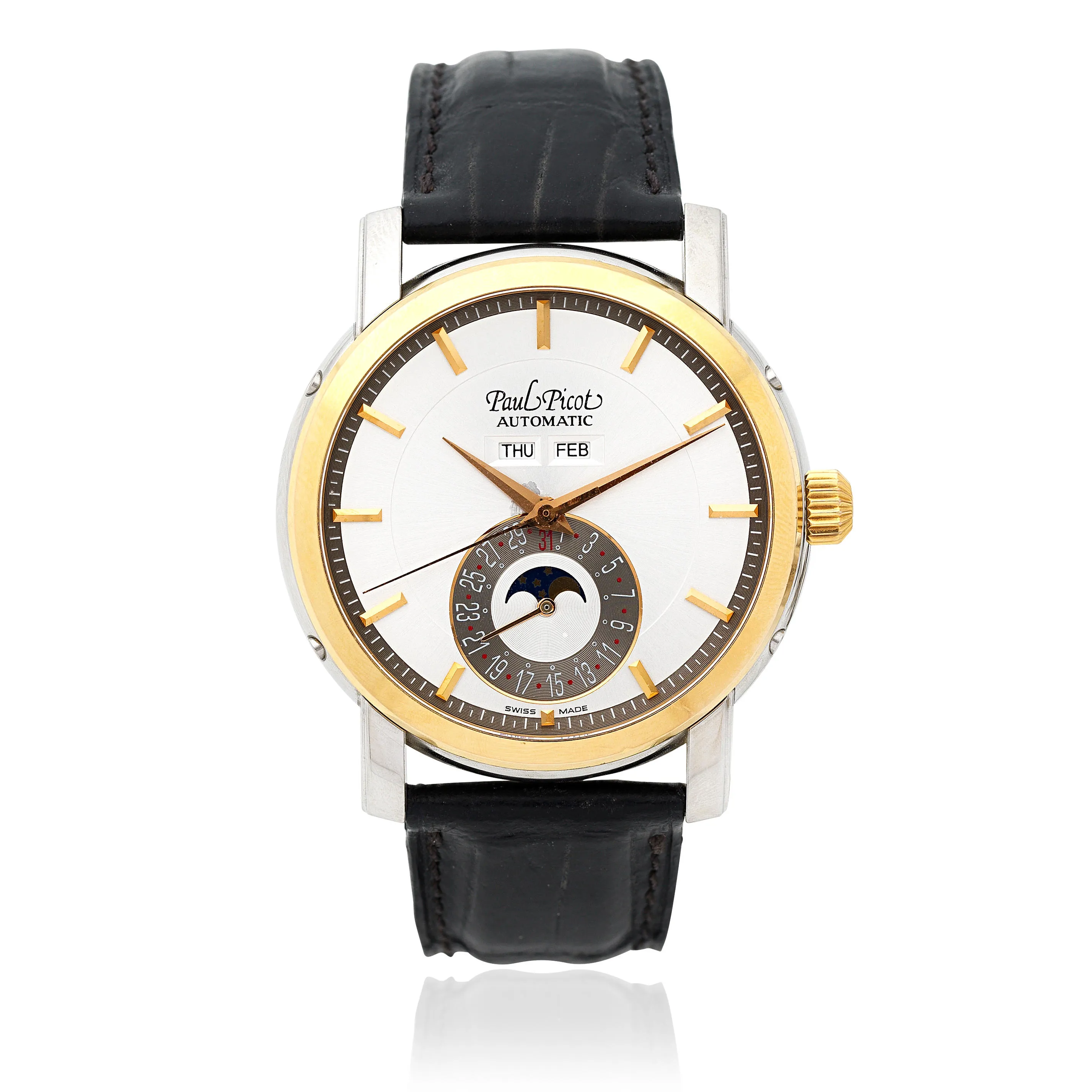 Paul Picot Firshire P0459.SRG.1022.7604 42mm Yellow gold and Stainless steel Silver