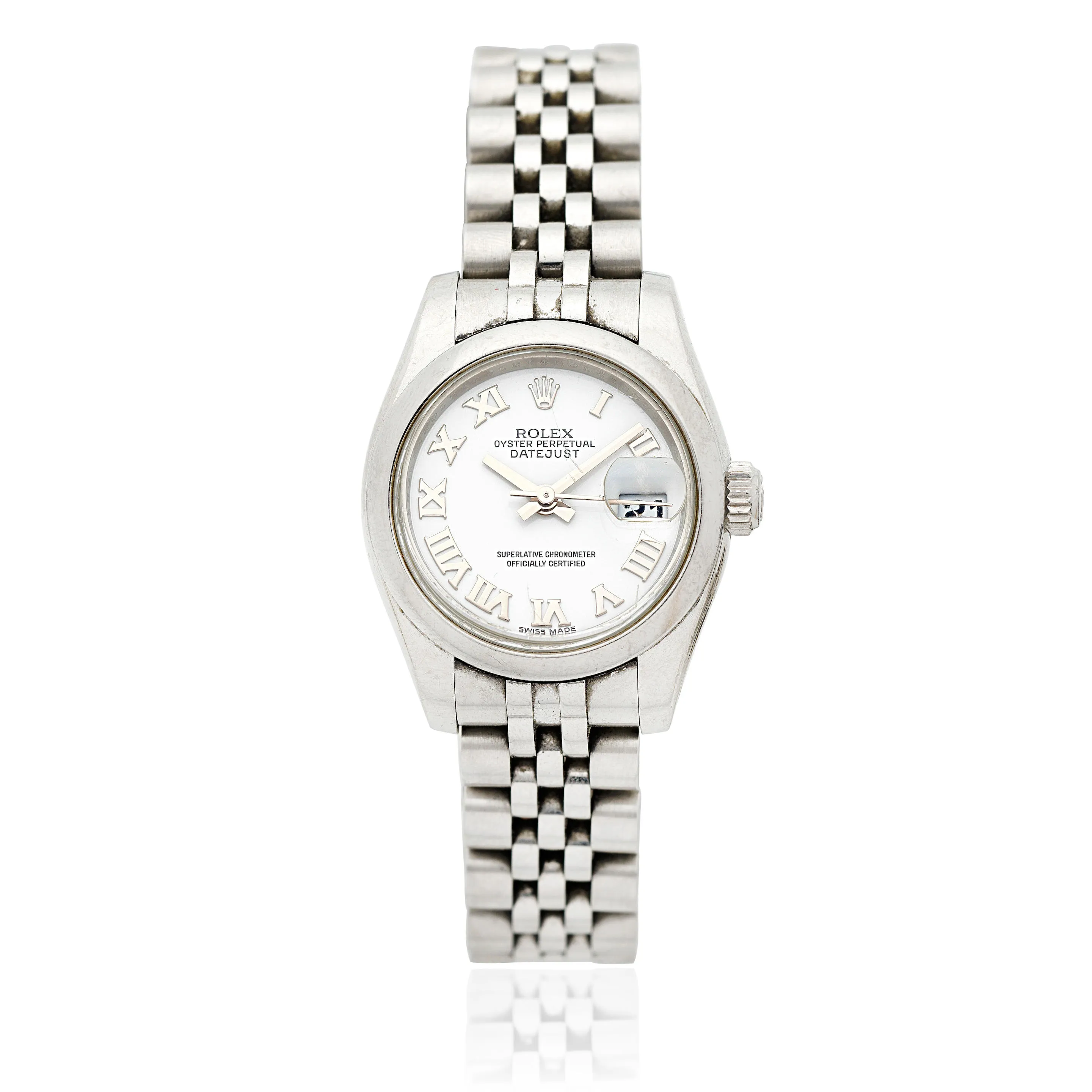 Rolex Lady-Datejust 179160 26mm Stainless steel White