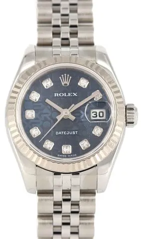 Rolex Lady-Datejust 179174G 26mm Yellow gold and Stainless steel Blue