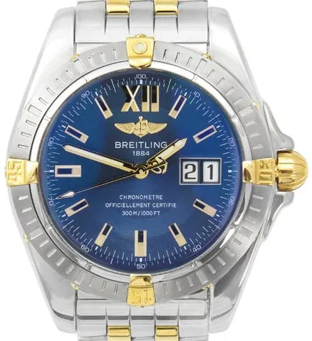 Breitling Galactic B49350 41mm Yellow gold and Stainless steel Blue