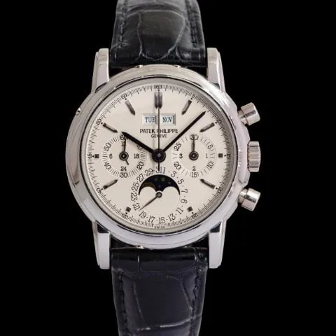 Patek Philippe Perpetual Calendar Chronograph 3970E 36mm Platinum Silver