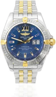 Breitling Galactic B49350 Yellow gold and Stainless steel Blue Baton