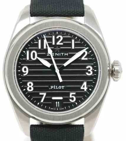 Zenith Pilot 03.4000.3620/21.I001 40mm Stainless steel Black