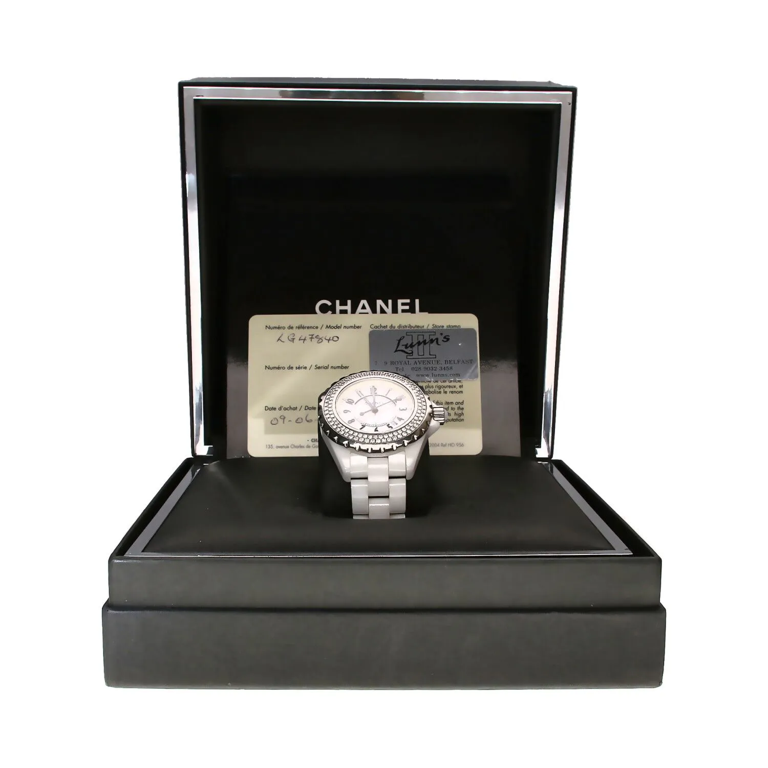 Chanel J12 37mm Ceramic and Diamond White 2