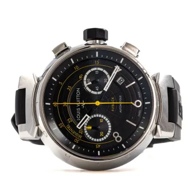 Louis Vuitton Tambour Flyback Q102B 44mm Stainless steel Black 1