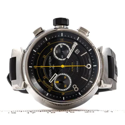 Louis Vuitton Tambour Flyback Q102B 44mm Stainless steel Black 2