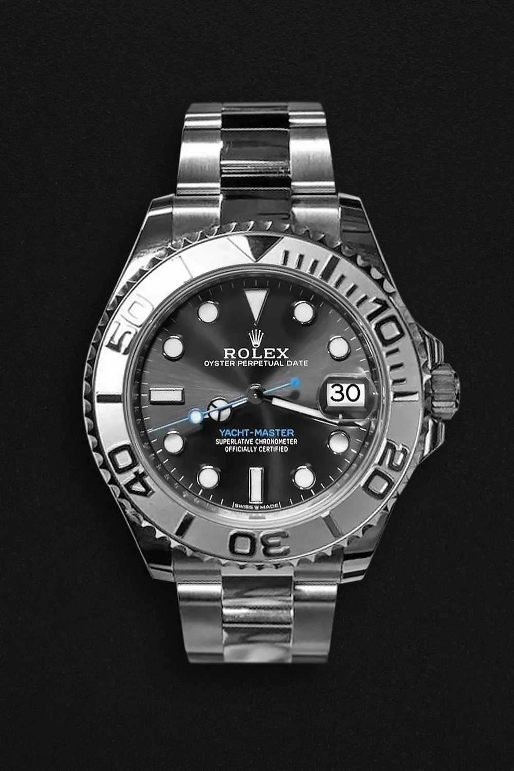 Rolex Yacht-Master 268622-0002 37mm Platinum and Oystersteel Gray