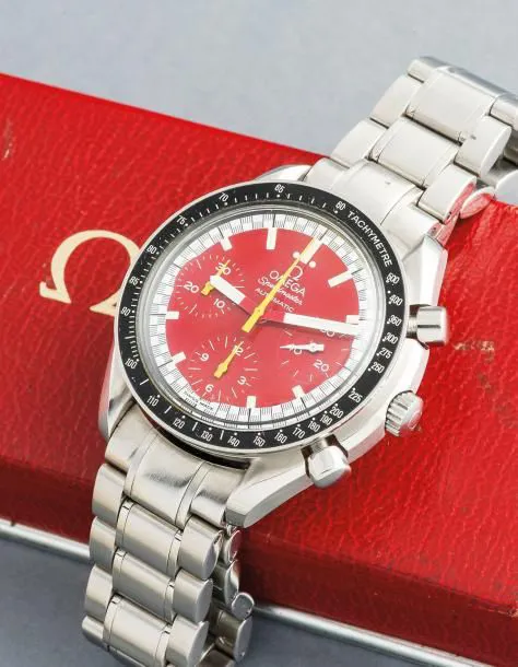 Omega Speedmaster Reduced 3810.61.41 39mm Stainless steel Red