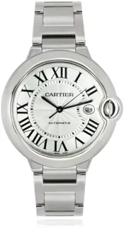 Cartier Ballon Bleu 42mm W69012Z4 Stainless steel Silver Roman Numeral