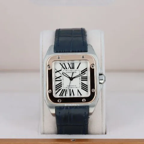 Cartier Santos W20107X7 33mm Yellow gold and Stainless steel Silver