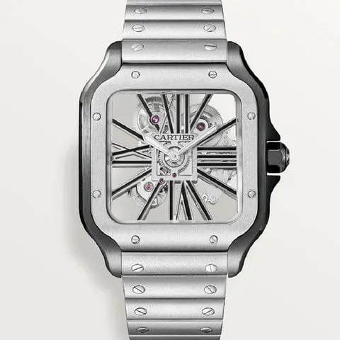 Cartier Santos CRWHSA0027 Stainless steel Transparent