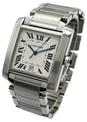 Cartier Tank 2302 28mm Stainless steel White