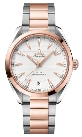 Omega Aqua Terra 220.20.41.21.02.001 41mm Yellow gold and Stainless steel Silver