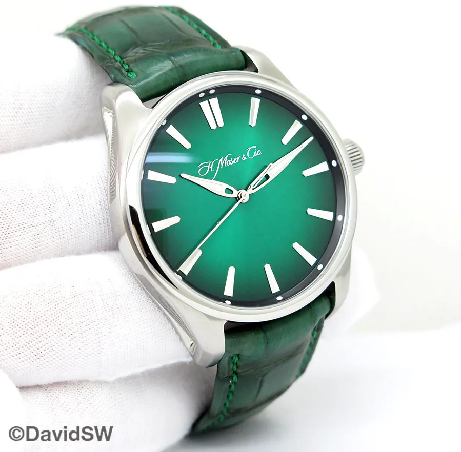 H. Moser & Cie. Pioneer 3200-1202 43mm Stainless steel Green