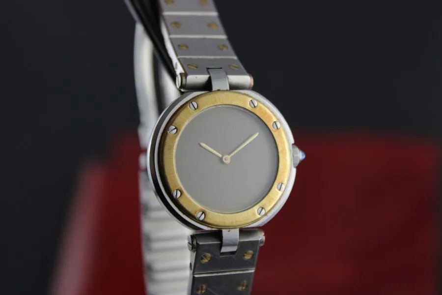 Cartier Santos 8191 27mm Yellow gold and Stainless steel Gray