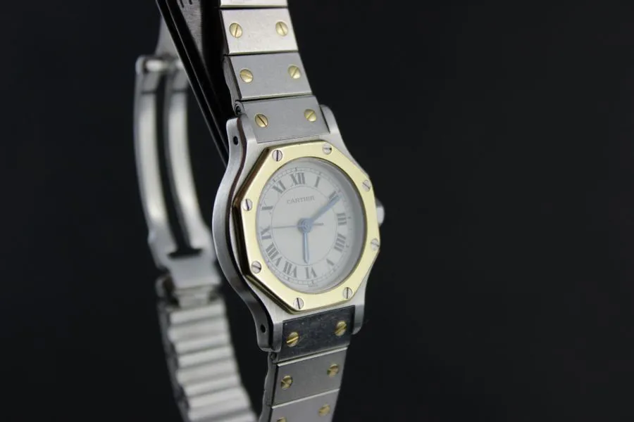 Cartier Santos Octagon 25mm Yellow gold and Stainless steel White