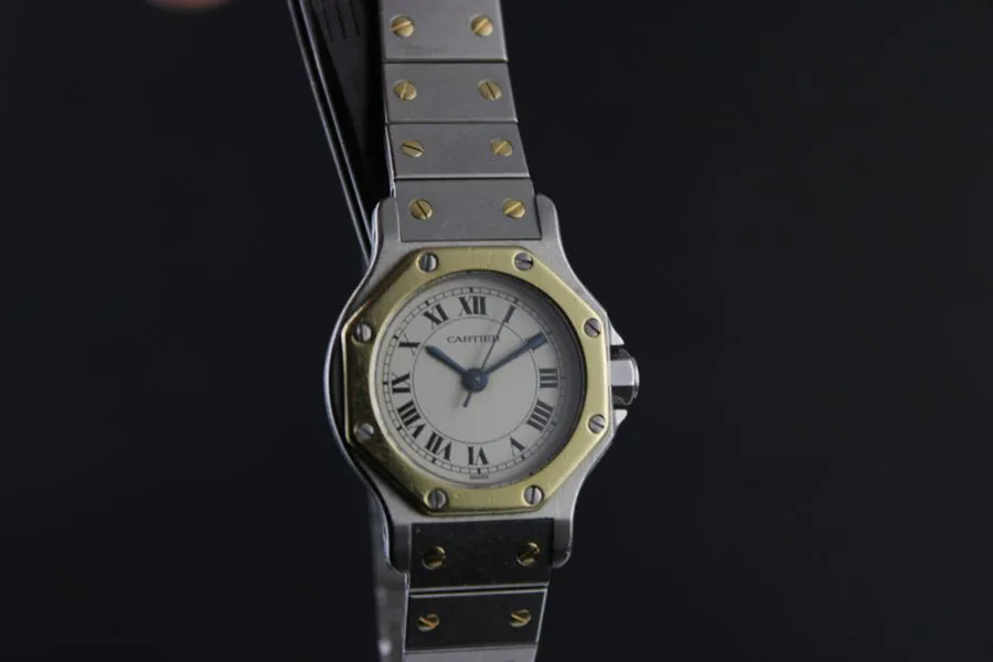 Cartier Santos Octagon 25mm Yellow gold and Stainless steel White 1