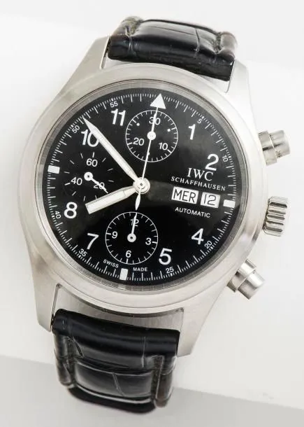 IWC Der Fliegerchronograph 3706 39mm Stainless steel Noir