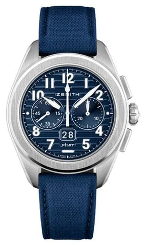 Zenith Pilot 03.4000.3652/51.I003 42.5mm Stainless steel Blue