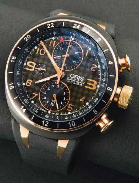 Oris 43mm Rose gold Black