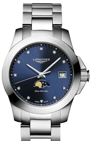 Longines Conquest L3.381.4.97.6 34mm Diamond Blue