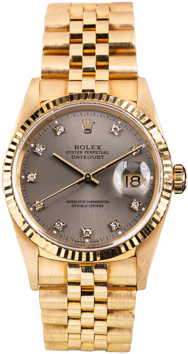 Rolex Datejust 36 16238 36mm Yellow gold Black