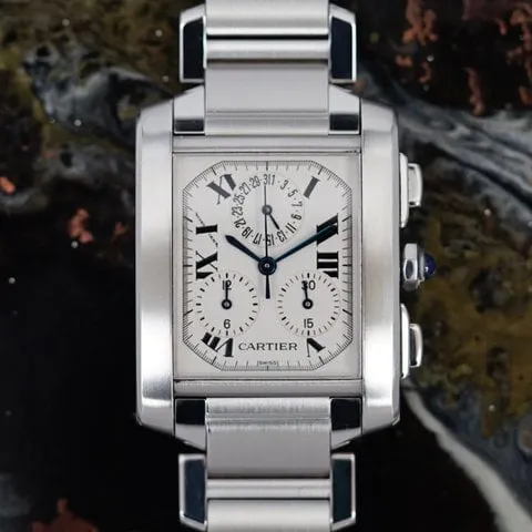 Cartier Cougar W51001Q3 28mm Stainless steel White