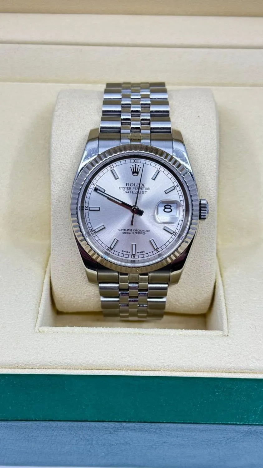 Rolex Datejust 36 116234 36mm White gold and stainless steel Silver