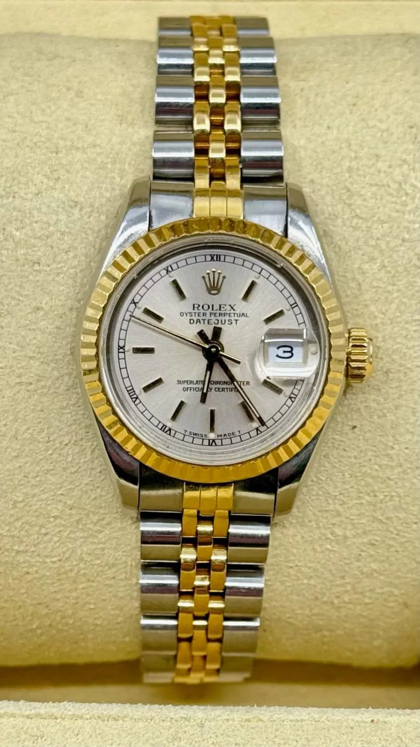 Rolex Lady-Datejust 79173 26mm Yellow gold and stainless steel Silver