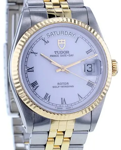 Tudor Prince Date-Day 76216 36mm Gold/steel White